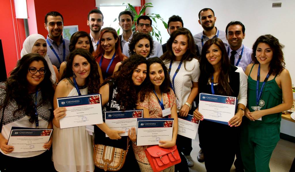 According to Gareth Bayley, UK Special Representative for Syria, in 2015, 37 Syrians have been selected as Chevening Scholars, from among a field of nearly 1000. These scholars now have the opportunity to study for a one-year Master’s degree at any of the UK’s leading universities, across a wide range of fields.(Source: http://blogs.fco.gov.uk/garethbayley/2015/09/16/a-better-future-for-syria-chevening-2015/)